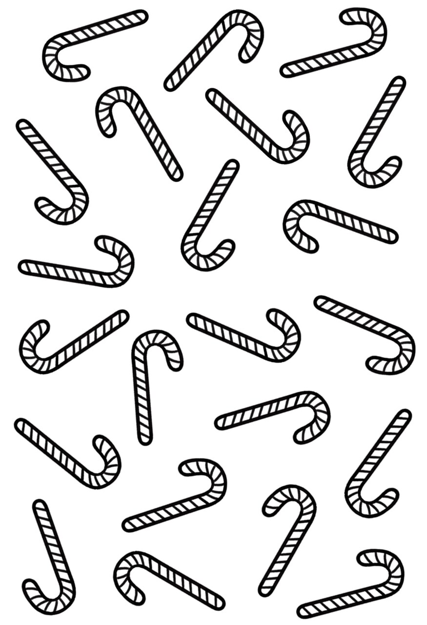 Creative Expressions Sam Poole Candy Cane Background 6 in x 4 in Pre Cut Rubber Stamp